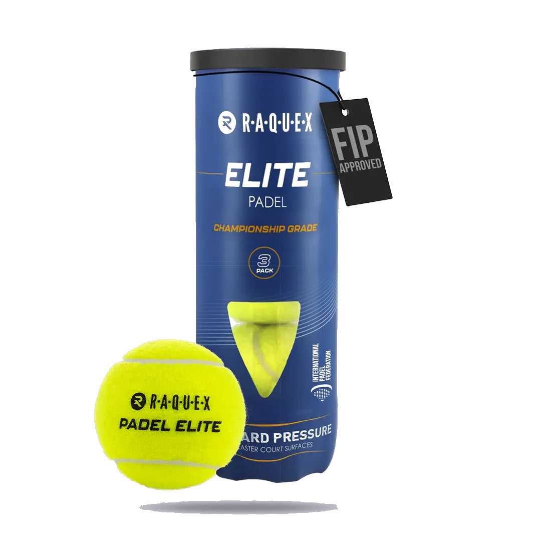 Raquex Elite FIP Padel Balls – Tube of 3