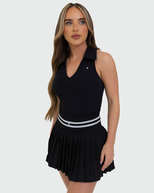Kuuki Sierra Collar Top, Black