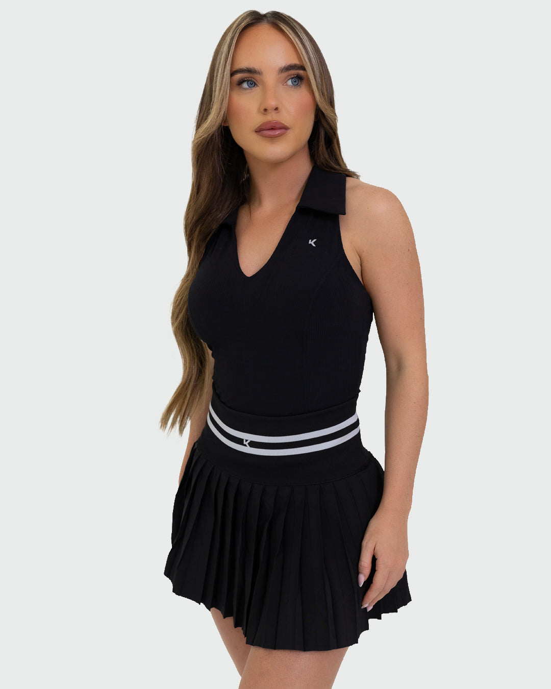 Kuuki Sierra Collar Top, Black