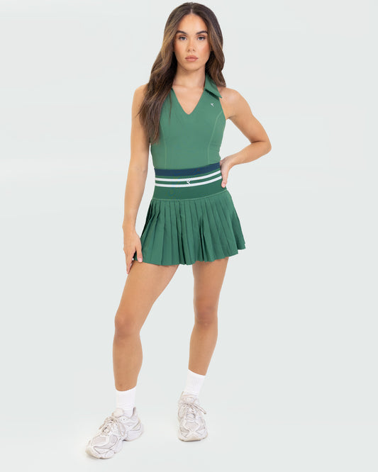 Kuuki Sierra Collar Top, Green