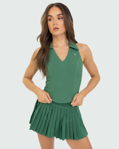 Kuuki Sierra Collar Top, Green