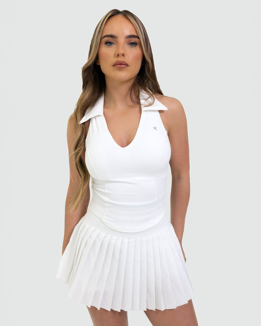 Kuuki Sierra Collar Top, White