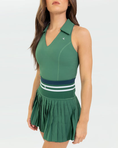 Kuuki Sierra Collar Top, Green
