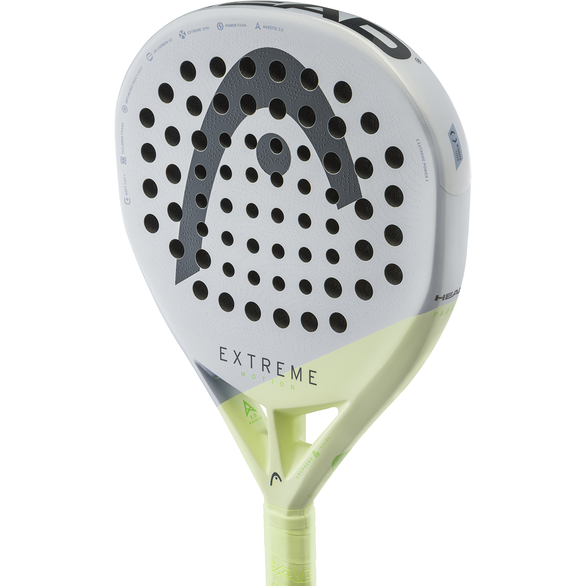 HEAD Extreme Motion 2026 Padel Racket, Grey/Green, view 2