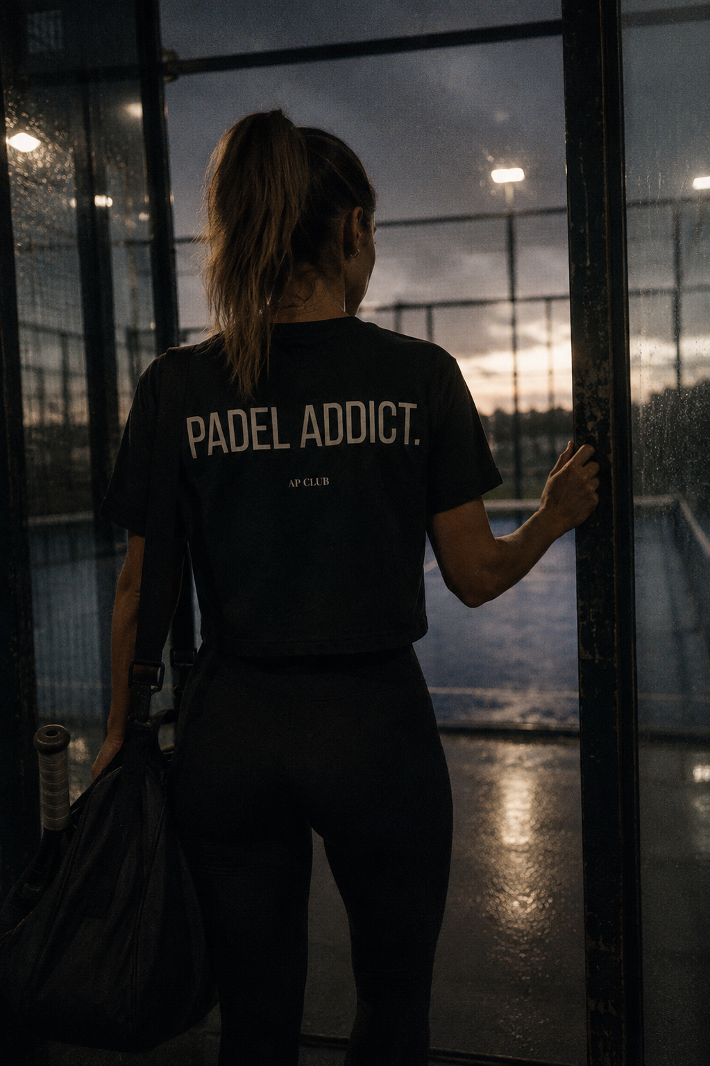 AP Club Women's Padel Addict Crop Tee, view 3