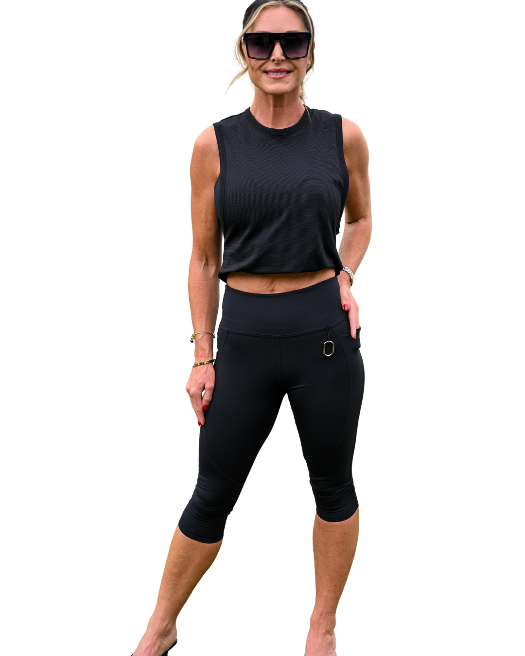 Waffle drop arm vest
