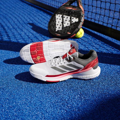 Adidas Crazyquick Boost Padel Men's, White/Black, view 3