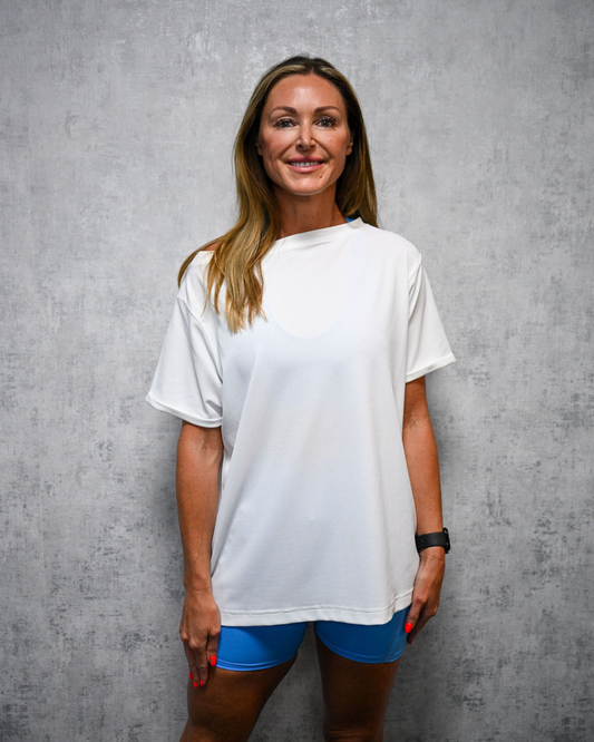 Waffle Slash Neck Tee