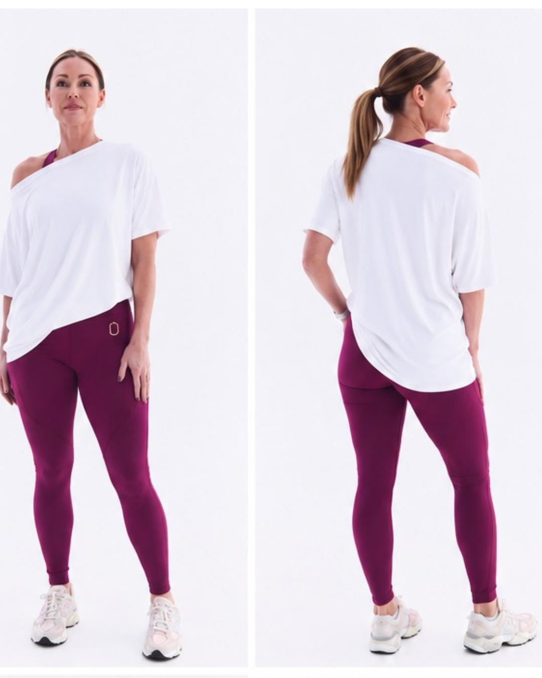 Waffle Slash Neck Tee