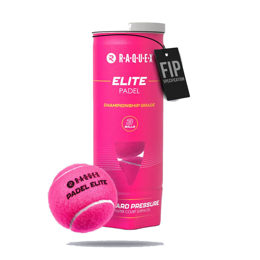 Raquex Elite Pink Padel Balls – Tube of 3