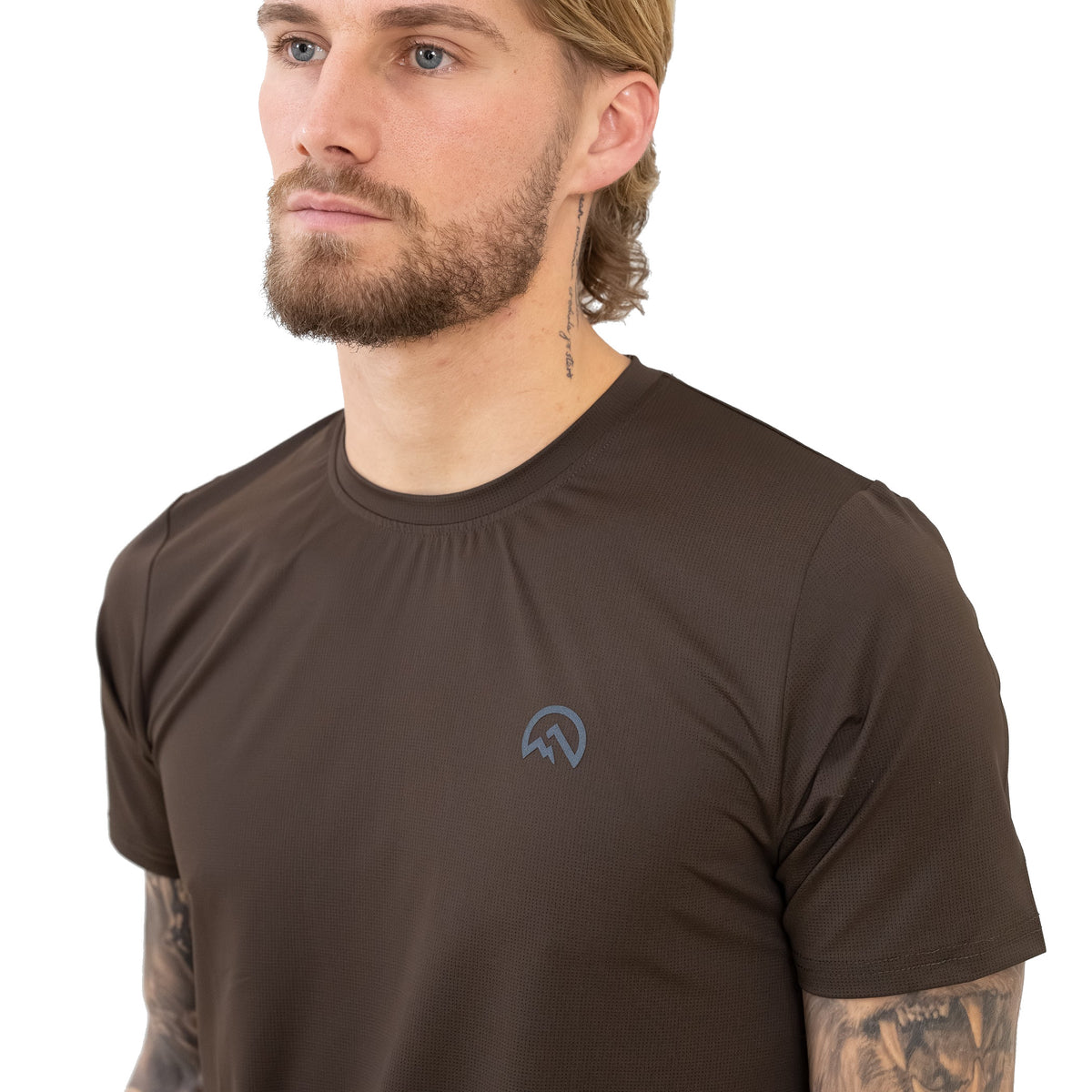 SS26 Left Chest Logo T-Shirt - Chocolate Black