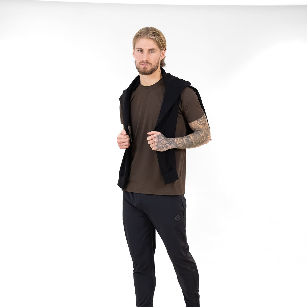 SS26 Left Chest Logo T-Shirt - Chocolate Black
