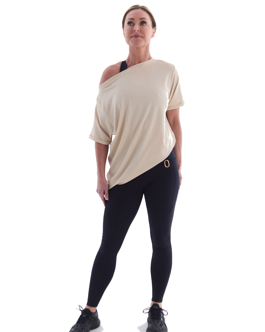 Waffle Slash Neck Tee