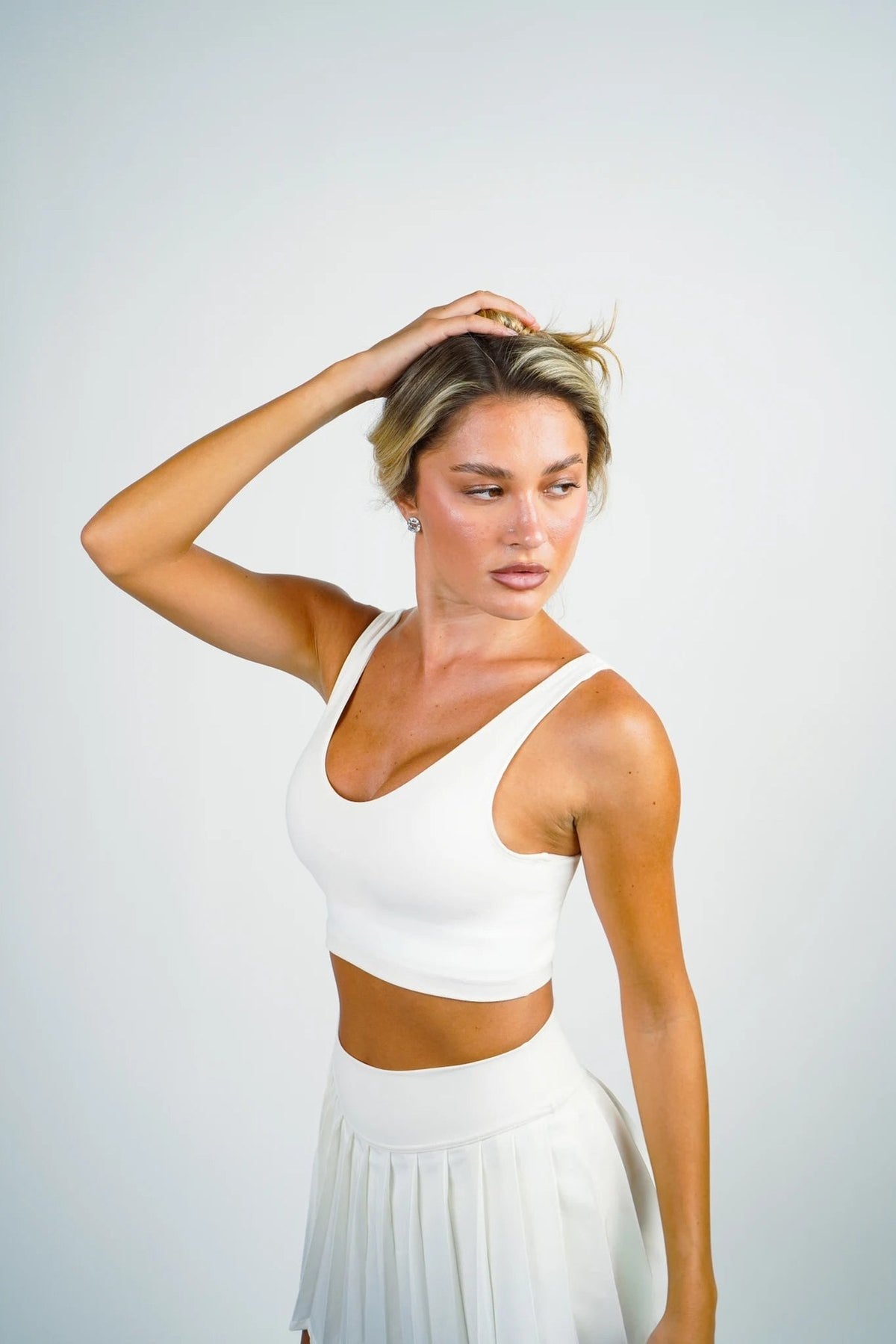 AEYA Women's Sports Bra - Cloud Dancer