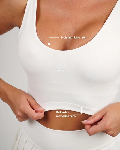 AEYA Women's Sports Bra - Cloud Dancer