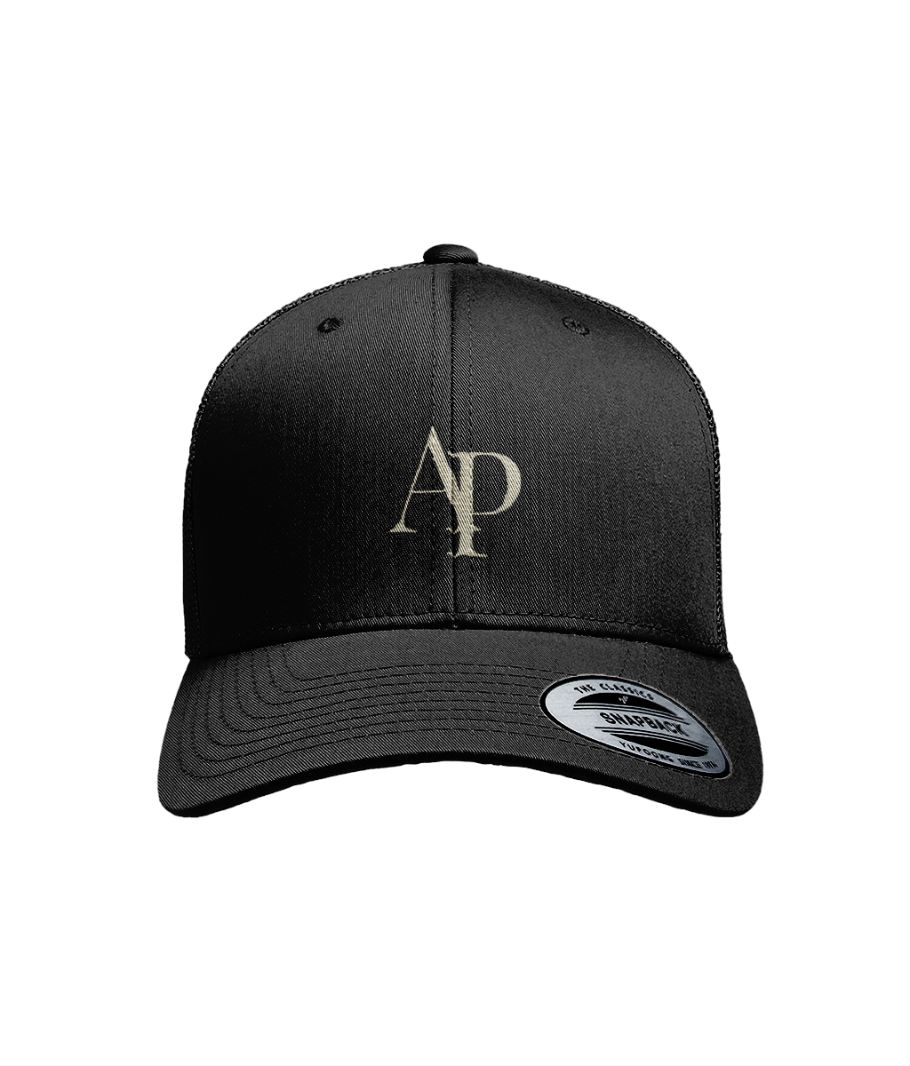 Black AP Club cap on white background